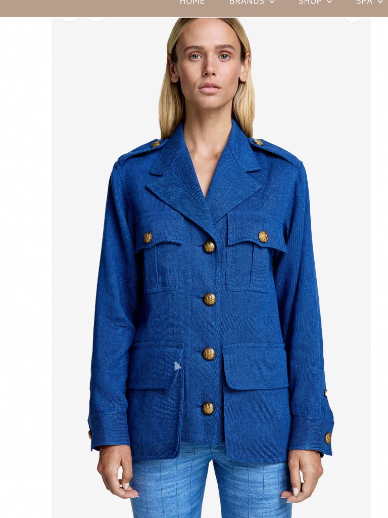 Brand New Smythe Bellows Pocket Army Jacket In French Blue